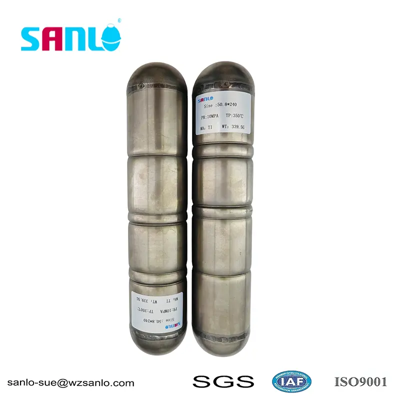 ลูกบอลลอยน้ำไทเทเนียมทนแรงดันสูง 50 * 240